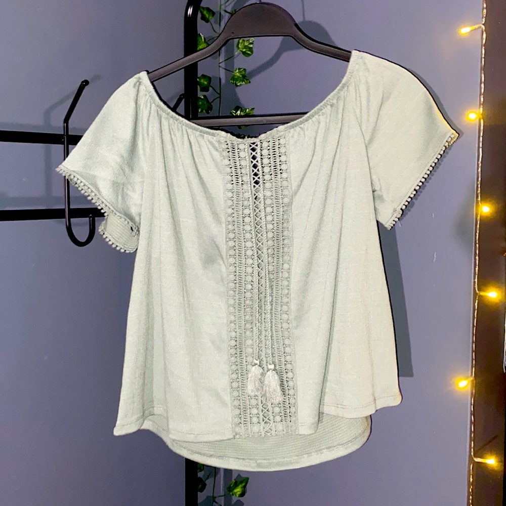 Women’s sage green blouse